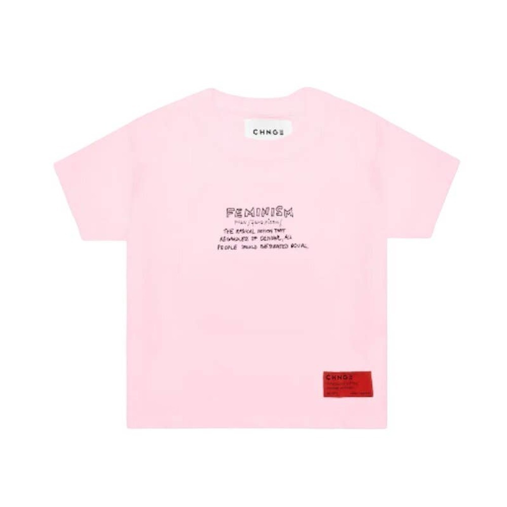 CHNGE Kids Feminism Tee in Pink, Size 6-12M​​​​​​​